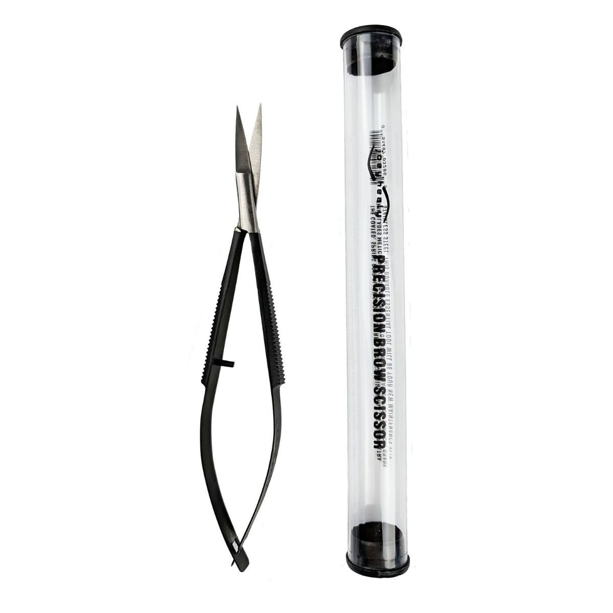 Joey Healy Precision Brow Scissor, Precision Brow Shaping Scissors, Ergonomic Spring Grip, Stainless Steel and Ultra-Maneuvering Eyebrow Trimmers