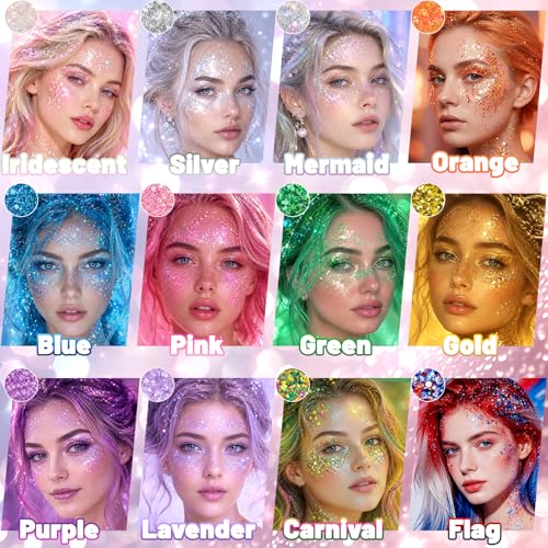 Pink Holographic Glitter Stick for Face, Hair & Body