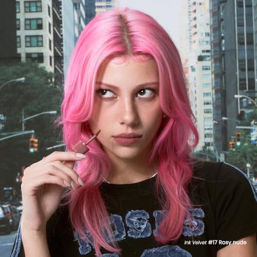 Peripera Ink the Velvet Lip Tint - High Pigment Color, Longwear, Weightless, Gluten-Free, Paraben-Free (017 ROSY NUDE)