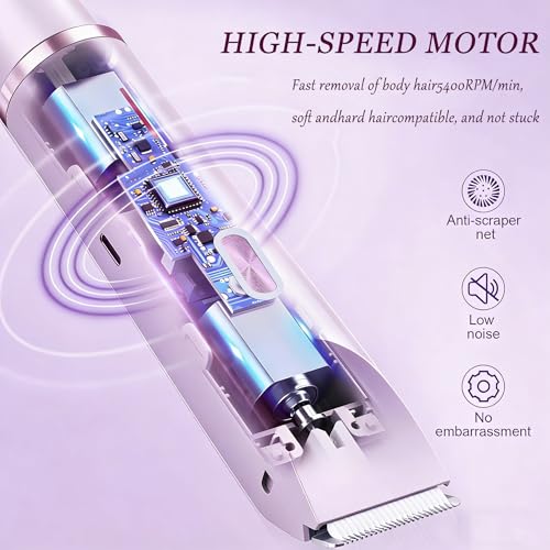 2-in-1 Bikini Trimmer & Body Shaver for Women - Waterproof, Cordless
