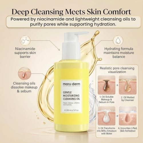 Gentle Cleansing Oil with Niacinamide for Face & Body - 200ml