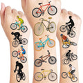 96PCS Cool Bike Bicycle Temporary Tattoos Birthday Party Decorations Favors Supplies Decor Extreme Mountain Dirt Biking BMX Sports Stickers Gifts For Kids Adults Boys Girls School Prizes Carnival