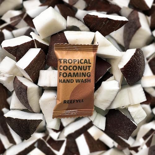Foaming Hand Soap Refill Tablets Dissolvable Plastic Free Hand Wash Pods Just Add Water Tropical Coconut Scent 5 Tablets