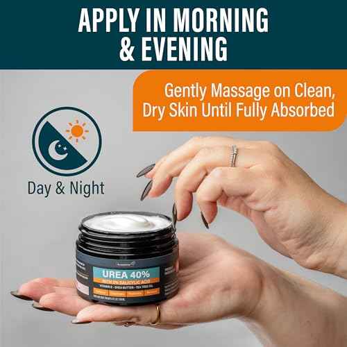 NUVADERMIS Urea Cream 40 Percent for Feet - 40% Urea Foot Repair Lotion - Maximum Strength For Dry Cracked Heels - 2% Salicylic Acid, Shea Butter, Tea Tree Oil, Vitamin E - 14 oz Jar Large
