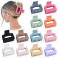2 Inch Hair Claw Clips 12 Pack Colorful Matte Acrylic