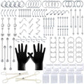 153-Piece Body Piercing Kit with Stainless Steel Needles & Jewelry