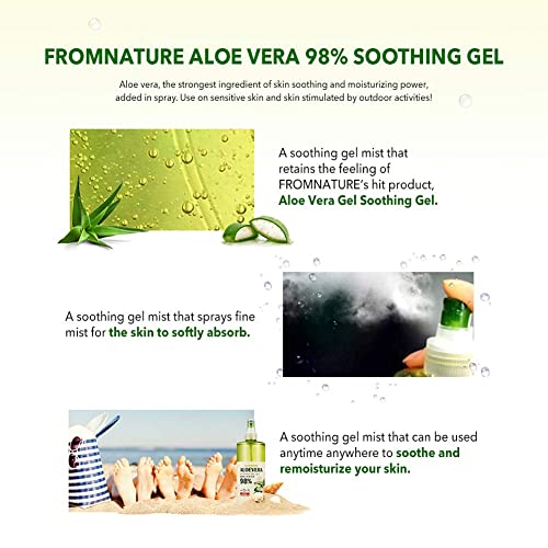 Aloe Vera 98% "Moisture Soothing Gel Mist - 13.5 fl oz. (400 ml) for FROMNATURE