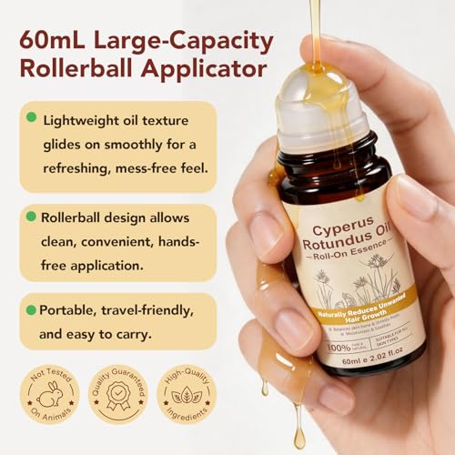 Cyperus Rotundus Oil Roll-On Serum for Hair Removal & Skin Care