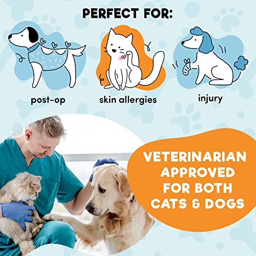 BENCMATE Protective Inflatable Collar for Dogs and Cats - Soft Pet Recovery Collar Does Not Block Vision E-Collar (Small, Tennis)