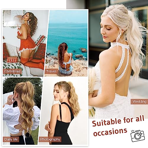 Flufymooz 18 Inch Claw Clip Ponytail Extension, Wavy Curly