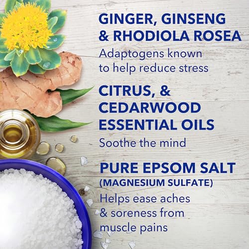 Epsom Salt Magnesium Soak for Stress Relief with Essential Oils, 3 lbs