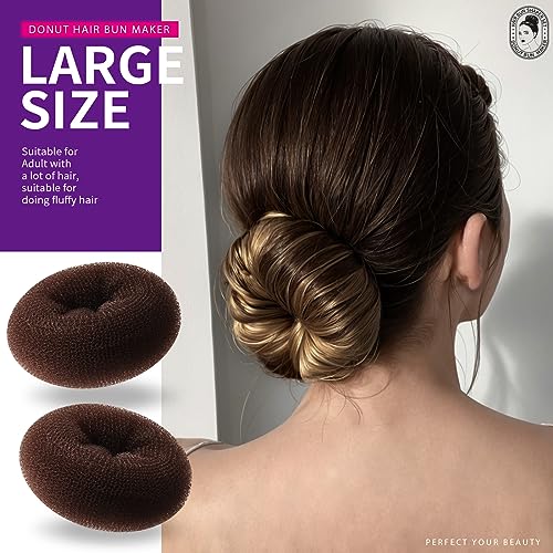 Teenitor Donut Hair Bun Maker Set - 7 Rings with Pins & Bands