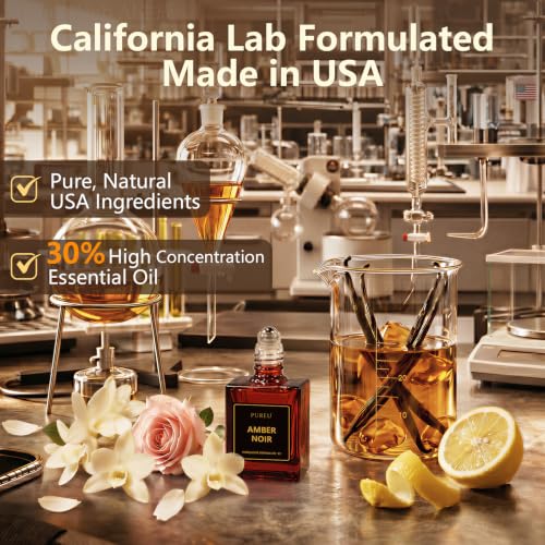 PUREU Amber Noir Pheromone Perfume for Women - 10ml Roll-On