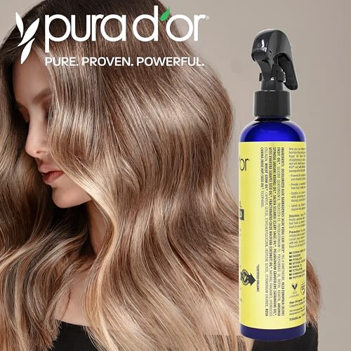 PURA D'OR Argan Oil Heat Protectant Spray 8oz