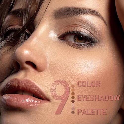 LTIYV Caramel Chocolate Eyeshadow Glitter Palette - 9 Pigmented Longwear Colors