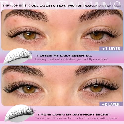 Natural Lash Extension Kit - 168Pcs Wispy Clusters 9-12MM