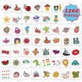 Glitter Hibiscus Flower Temporary Tattoos - 1000 Sheets