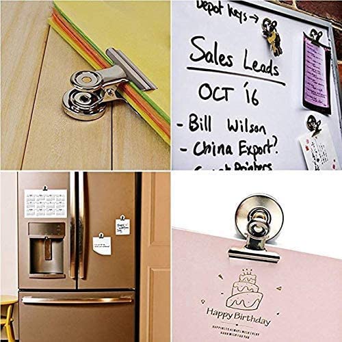 Grtard 12pack Fridge Magnets Refrigerator Magnets Magnetic Clips Heavy Duty Detailed List Display Paper Fasteners on Home& Office& Teaching