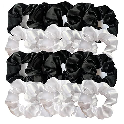 40PCS Multicolor Hair Scrunchies,Satin Silk Hair Ties Ropes Ponytail Holder For Women Classic Elastic Hair Bands Ropes Girls Hair Accessories (40 Colors)