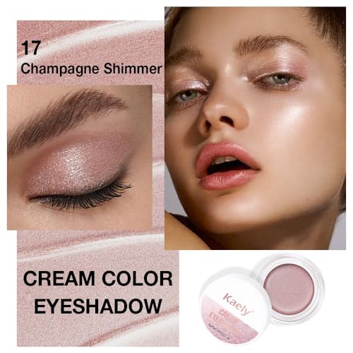 Kaely Champagne Shimmer Cream Eyeshadow Pot, Waterproof