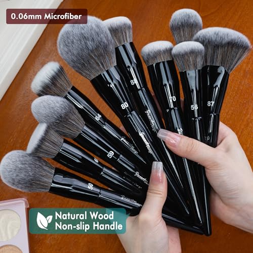 32-Piece Makeup Brush Set with Large Holder