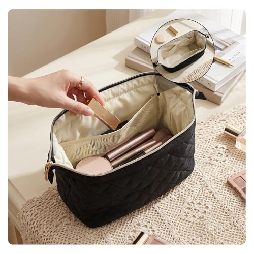 Wudygirl Puffy Padded Makeup Bag for Travel & Gym