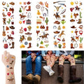 Hying 12 Sheets Cowboy Temporary Tattoos Westworld Cowboys Tattoos Stickers Waterproof Cartoon Makeup Face Tattoos for Birthday Party Decorations