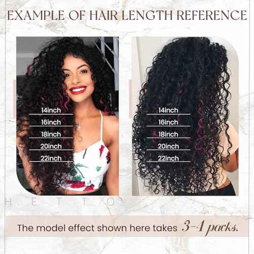 Hetto Curly Tape in Hair Extensions Human Hair Black Wavy Tape in Hair Extensions Invisible Curly Tapes Hair Extension #1 Jet Black 14Inch 50G