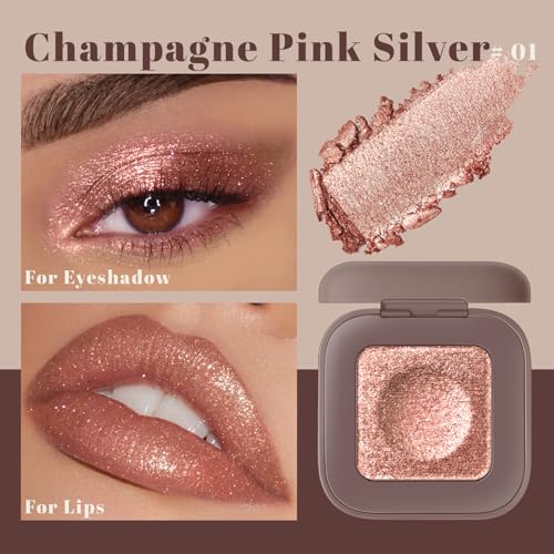 Noerrors Duochrome Champagne Pink Glitter Eyeshadow Palette