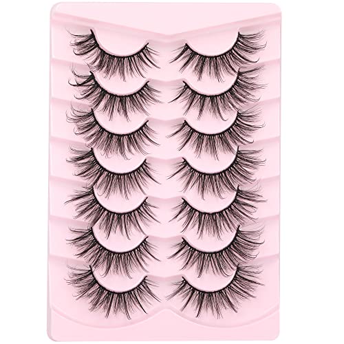 Geeneiya Fairy Wispy Mink Lashes 18mm Long Fluffy Cat Eye False Eyelashes Multipack