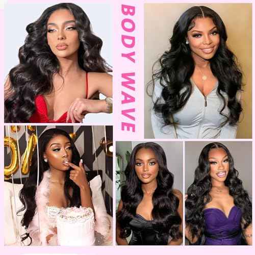 Body Wave 5x5 Lace Closure 12A Brazilian Virgin Remy Human Hair Closure for Women Hd Transparent Lace Free Part 100% Human Hair Natural Black 20 Inch