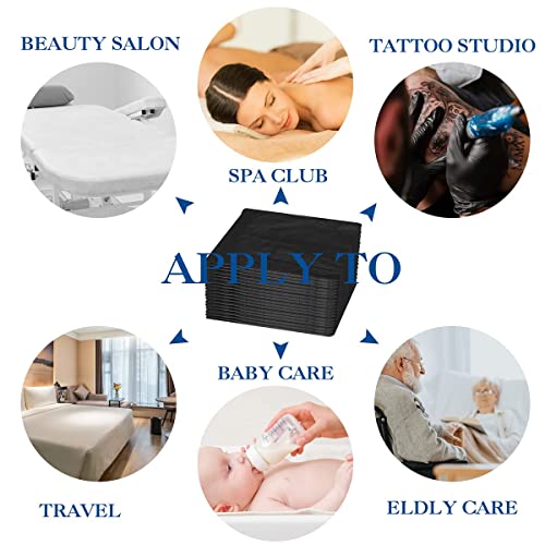 Fancystyle Disposable Fitted Massage Table Sheets & Headrest Covers - 24 Pack
