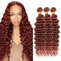 Reddish Brown Deep Wave Hair Bundles - 3 x 50g Virgin Hair