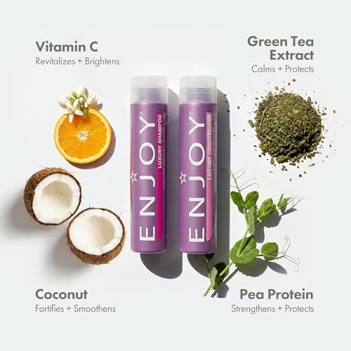 Enjoy Luxury Conditioner- Eliminates Frizz Cleansing Moisturizing Smoothing - Sulfate Free For Thick Coarse or Curly Hair (10.1 Fl Oz)