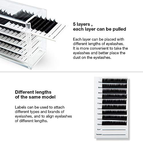Acrylic Eyelash Storage Box, 4-Layer False Lashes Organizer