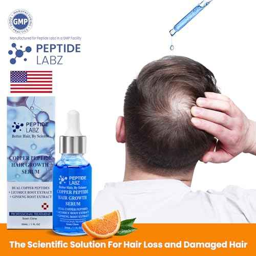 Copper Peptide Hair Serum ? Natural Citrus Scent - Dual Copper Peptides - Licorice Root Extract 1fl oz