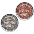 Viking Revolution Mustache Wax 2 Pack - Beard & Moustache Wax for Men - Strong Hold Helps Train Tame & Style (Citrus & Sandalwood, 2 pack)