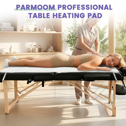 Massage Table Warmer Heating Pad Professional Massage Bed Warmer with 4 Timer, 8 Heat Settings, Overheat Protection for Massage Bed & Spa, Lightweight and Compact for Easy Portability, 30" x 71"