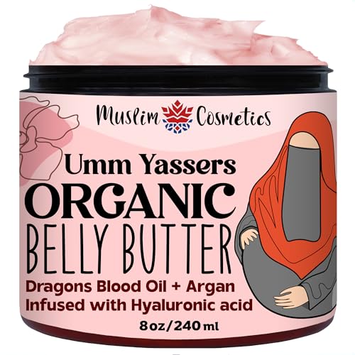ORGANIC Belly Butter | Hyaluronic acid | Rose + Frankincense + Myrrh & Neroli essential oils | Natural Tummy cream || Made in Canada - Muslim Cosmetics - Umm Yassers (8oz (240ml))