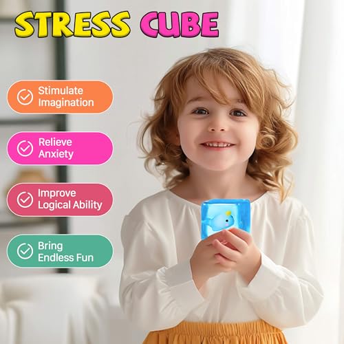 Glow in the Dark Stress Cube Fidget Toy - Sensory Stress Relief