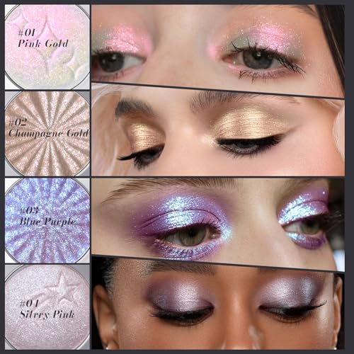 Noerrors Duochrome Shimmer Eyeshadow Quad Palette - Holographic