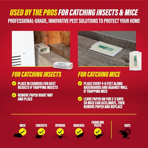 Catchmaster Max-Catch Glue Traps 36-Pack - Mouse & Insect Sticky Boards