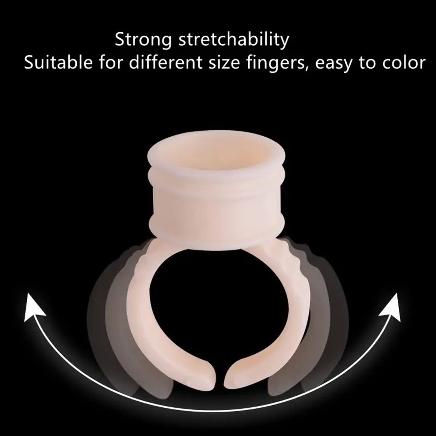 Soft Silicone Tattoo Pigment Rings Cup, Hipifans 100Pcs/Set Disposable Tattoo Ink Cups, Permanent Makeup Glue Holder for Lip, Nail Art, Eyebrow, Eyelash Microblading Supplies