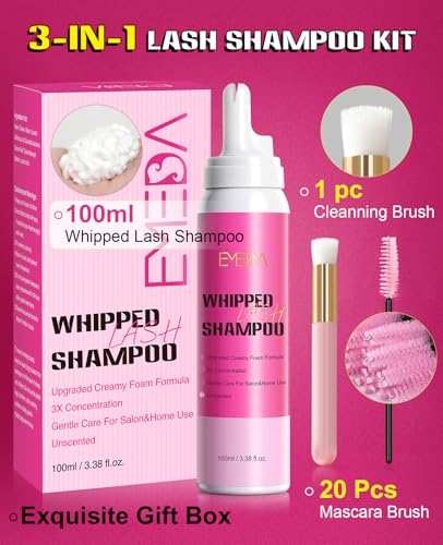 EMEDA Whipped Lash Shampoo Kit - Eyelash Extension Cleanser, 100ml