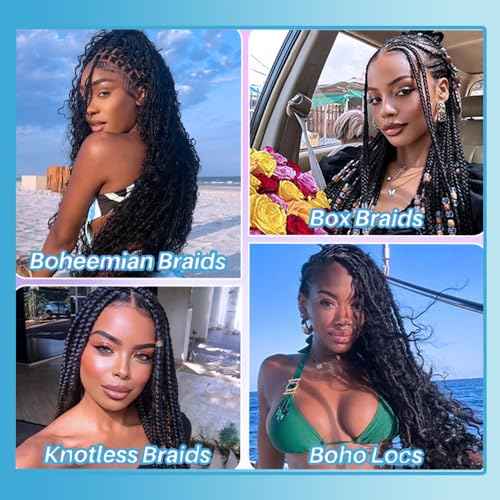 Human Braiding Hair Boho Braids Human Hair 110g 20 Inch Deep Water Wave Bulk Human Hair for Braiding No Weft Bundle 12A Brazilian Virgin Curly Hair Extensions Wet and Wavy Human Braiding Hair