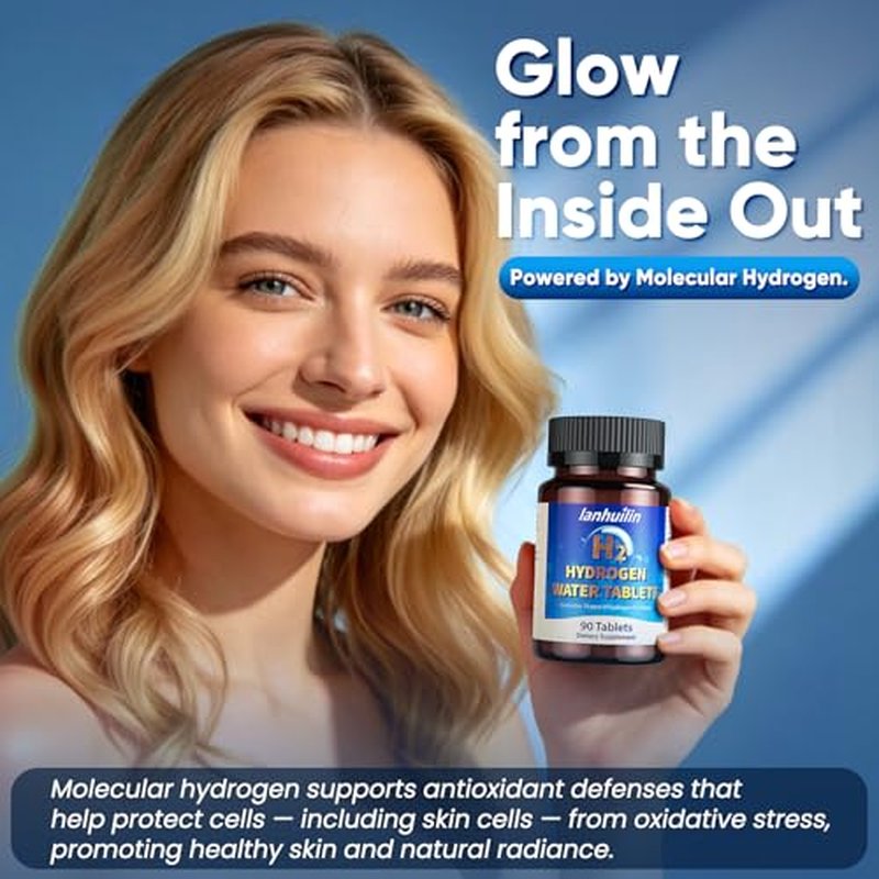 Hydrogen Water Tablets with Magnesium 150mg | 90 Count Antioxidant Supplement