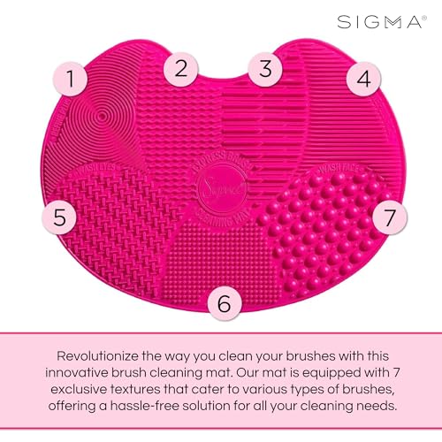 Sigma Beauty Spa Express Brush Cleaning Mat, Pink