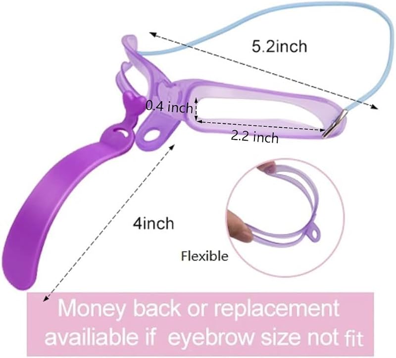 Amariver Eyebrow Stencil Kit - 8 Reusable Templates with Handle