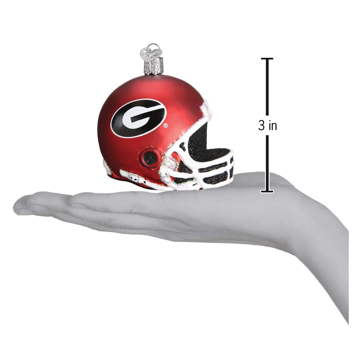 Old World Christmas Ornaments: University of Georgia Bulldogs Glass Blown Ornaments for Christmas Tree, Helmet