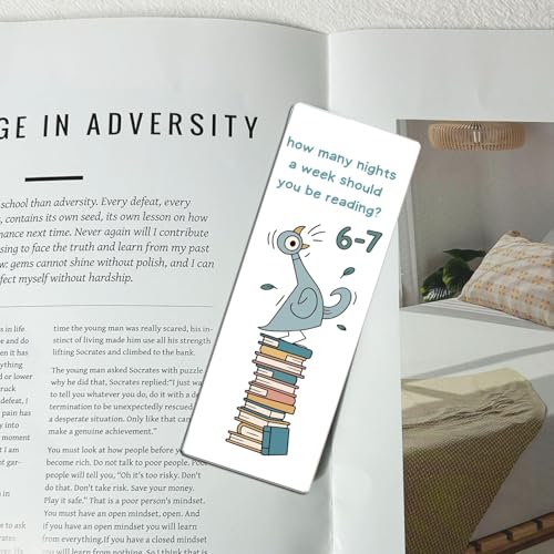 NONETH Six Seven Meme Bookmark for Reading - Funny Book Accessory Gift for Book Lovers